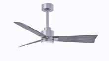  AKLK-BN-BW-42 - Alessandra 3-blade transitional ceiling fan in brushed nickel finish with Barn Wood blades. Optimi