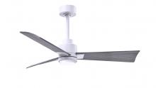  AKLK-MWH-BW-42 - Alessandra 3-blade transitional ceiling fan in matte white finish with Barn Wood blades. Optimized