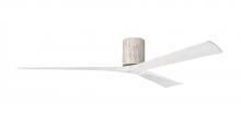  IR3H-BW-MWH-72 - Irene-3H three-blade flush mount paddle fan in Barn Wood finish with 72” solid matte white wood