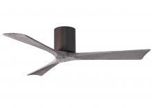  IR3H-TB-BW-52 - Irene-3H three-blade flush mount paddle fan in Textured Bronze finish with 52” solid barn wood t