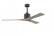  NK-TB-GA-60 - Nan 6-speed ceiling fan in Textured Bronze finish with 60” solid gray ash tone wood blades