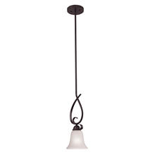  1051PS/10 - Brighton 1-Light Mini Pendant in Oil Rubbed Bronze and White Glass