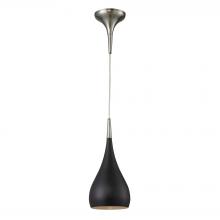  31341/1OB - Lindsey 1-Light Mini Pendant in Satin Nickel with Oiled Bronze Shade