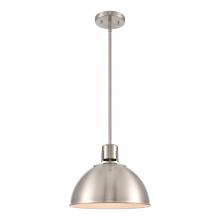  EC89735/1 - Zayne 12'' Wide 1-Light Pendant - Brushed Nickel