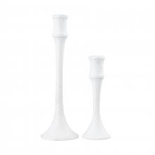  H0897-10923/S2 - Miro Candleholder - Set of 2 Plaster White (2 pack)