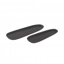  H0897-9845/S2 - Blain Tray - Set of 2 Matte Black (2 pack)