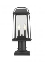  574PHMR-533PM-BK - 2 Light Outdoor Pier Mounted Fixture