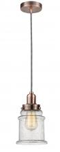  100AC-10BW-0H-AC-G184 - Whitney - 1 Light - 8 inch - Antique Copper - Cord hung - Mini Pendant