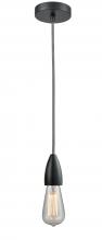  100BK-10BW-4BK - Fairchild - 1 Light - 2 inch - Matte Black - Cord hung - Mini Pendant