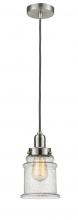  100SN-10GY-0H-SN-G184 - Whitney - 1 Light - 8 inch - Satin Nickel - Cord hung - Mini Pendant