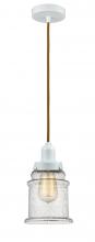  100W-10CR-0H-W-G184 - Whitney - 1 Light - 8 inch - White - Cord hung - Mini Pendant