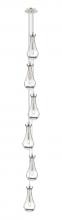  106-451-1P-PN-G451-5CL - Owego - 6 Light - 7 inch - Polished Nickel - Multi Pendant