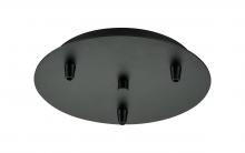  113-BK - 3 Light Round Multi Port Canopy