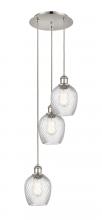  113B-3P-PN-G292 - Salina - 3 Light - 12 inch - Polished Nickel - Cord Hung - Multi Pendant