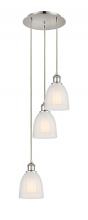  113B-3P-PN-G441 - Brookfield - 3 Light - 12 inch - Polished Nickel - Cord Hung - Multi Pendant