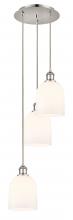  113B-3P-PN-G558-6GWH - Bella - 3 Light - 12 inch - Polished Nickel - Cord hung - Multi Pendant