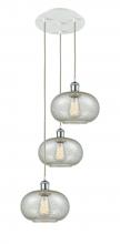  113B-3P-WPC-G249 - Gorham - 3 Light - 16 inch - White Polished Chrome - Cord Hung - Multi Pendant