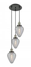  113F-3P-BAB-G165 - Geneseo - 3 Light - 13 inch - Black Antique Brass - Cord hung - Multi Pendant