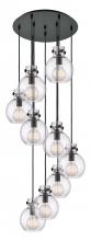  119-410-1PS-BK-G410-8SDY - Newton Sphere - 9 Light - 22 inch - Matte Black - Cord hung - Multi Pendant