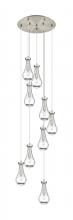  119-451-1P-SN-G451-5CL - Owego - 9 Light - 19 inch - Brushed Satin Nickel - Multi Pendant