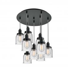  119BK-10BW-0H-BK-G54 - Whitney - 9 Light - 18 inch - Matte Black - Cord hung - Multi Pendant