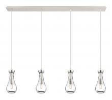  124-451-1P-PN-G451-5CL - Owego - 4 Light - 49 inch - Polished Nickel - Linear Pendant