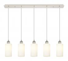  125B-5P-PN-G434-7WH - Crown Point - 5 Light - 37 inch - Polished Nickel - Linear Pendant