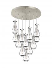  126-451-1P-SN-G451-5CL - Owego - 12 Light - 24 inch - Brushed Satin Nickel - Multi Pendant