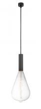  198-1P-BK-BB164LED - Edison - 1 Light - 7 inch - Matte Black - Cord hung - Mini Pendant