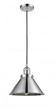  201C-PC-M10-PC - Briarcliff - 1 Light - 10 inch - Polished Chrome - Cord hung - Mini Pendant