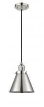  201C-PN-M13-PN - Appalachian - 1 Light - 8 inch - Polished Nickel - Cord hung - Mini Pendant