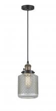  201CSW-BAB-G262 - Stanton - 1 Light - 6 inch - Black Antique Brass - Cord hung - Mini Pendant