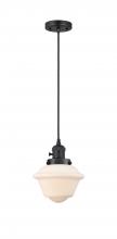  201CSW-BK-G531 - Oxford - 1 Light - 7 inch - Matte Black - Cord hung - Mini Pendant