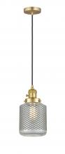  201CSW-SG-G262 - Stanton - 1 Light - 6 inch - Satin Gold - Cord hung - Mini Pendant