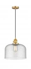  201CSW-SG-G74-L - Bell - 1 Light - 12 inch - Satin Gold - Cord hung - Mini Pendant