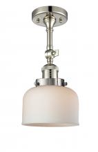  201F-PN-G71-LED - Bell - 1 Light - 8 inch - Polished Nickel - Semi-Flush Mount