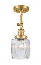  201F-SG-G302 - Colton - 1 Light - 6 inch - Satin Gold - Semi-Flush Mount