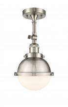  201F-SN-HFS-61-SN - Hampden - 1 Light - 7 inch - Brushed Satin Nickel - Semi-Flush Mount