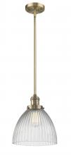  201S-BB-G222 - Seneca Falls - 1 Light - 10 inch - Brushed Brass - Stem Hung - Mini Pendant