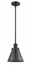  201S-BK-M13-BK - Appalachian - 1 Light - 8 inch - Matte Black - Stem Hung - Mini Pendant