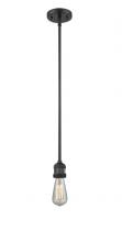  201S-BK - Bare Bulb - 1 Light - 2 inch - Matte Black - Stem Hung - Mini Pendant