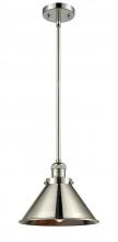  201S-PN-M10-PN - Briarcliff - 1 Light - 10 inch - Polished Nickel - Stem Hung - Mini Pendant