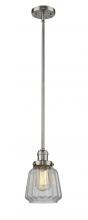  201S-SN-G142 - Chatham - 1 Light - 7 inch - Brushed Satin Nickel - Stem Hung - Mini Pendant