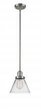  201S-SN-G42 - Cone - 1 Light - 8 inch - Brushed Satin Nickel - Stem Hung - Mini Pendant