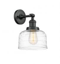  203-BK-G713 - Bell - 1 Light - 8 inch - Matte Black - Sconce