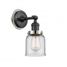  203BK-BPPN-HRPN-G52 - Bell - 1 Light - 5 inch - Matte Black - Sconce