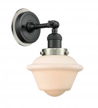  203BK-BPSN-HRSN-G531 - Oxford - 1 Light - 8 inch - Matte Black - Sconce