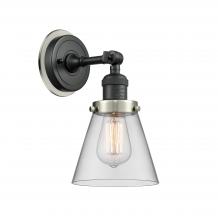  203BK-BPSN-HRSN-G62 - Cone - 1 Light - 6 inch - Matte Black - Sconce