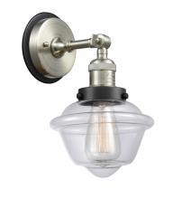  203SN-BPBK-HRBK-G532 - Oxford - 1 Light - 8 inch - Brushed Satin Nickel - Sconce