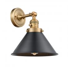  203SW-BB-M10-BK - Briarcliff - 1 Light - 10 inch - Brushed Brass - Sconce